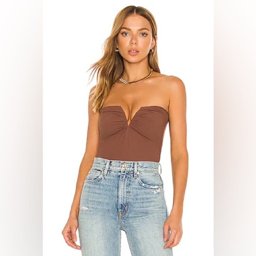 REVOLVE Brown Strapless Bodysuit
